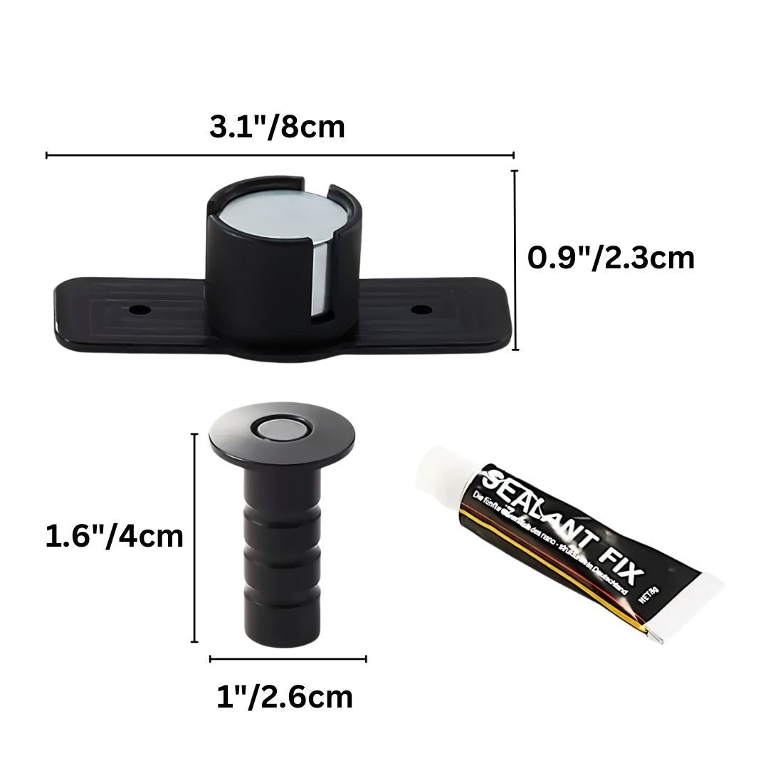 Magnetic door stop from Residence Supply, concealed design, installed on a door with wall mounting, for preventing door damage.