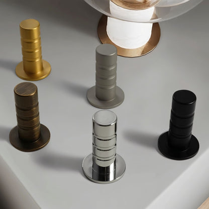 Magnetic door stop by Residence Supply, concealed design, mounted on wall to hold door open or prevent damage.