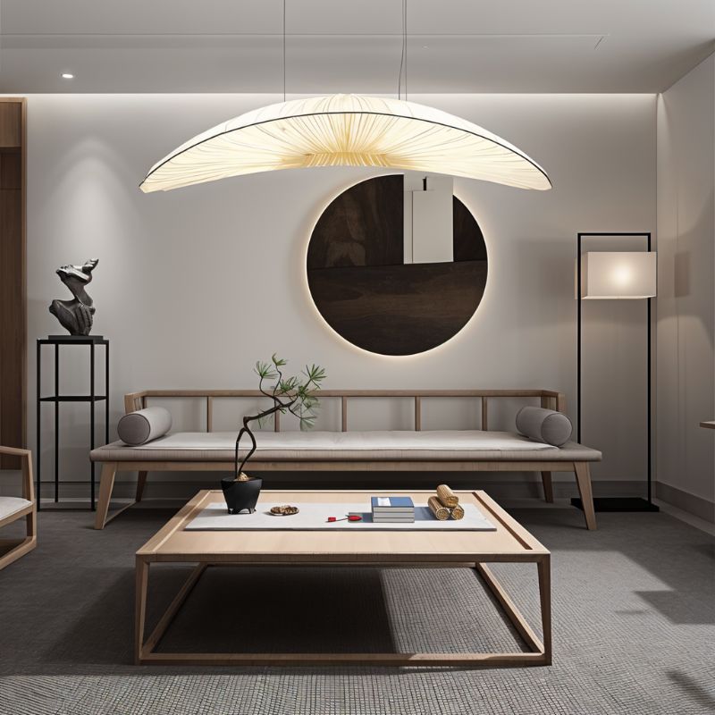 Residence Supply Skafos chandelier with sleek metal frame and multiple light fixtures hanging from a modern design.