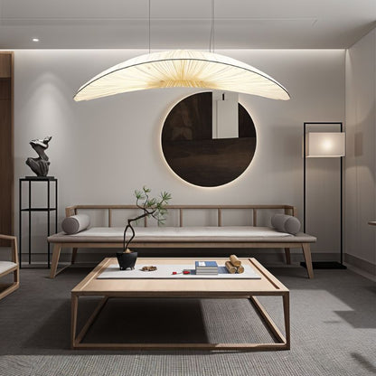 Residence Supply Skafos chandelier with sleek metal frame and multiple light fixtures hanging from a modern design.