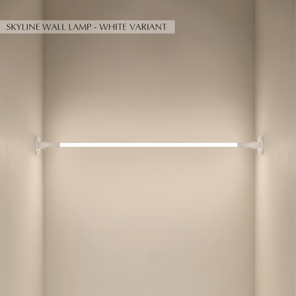 Residence Supply Skyline Wall Lamp with sleek metal finish and modern design, mounted on a wall for stylish lighting.