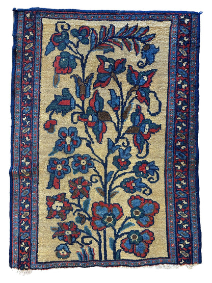 Small Antique Persian Malayer Tree of Life Rug 23” x 33” - Nuvé