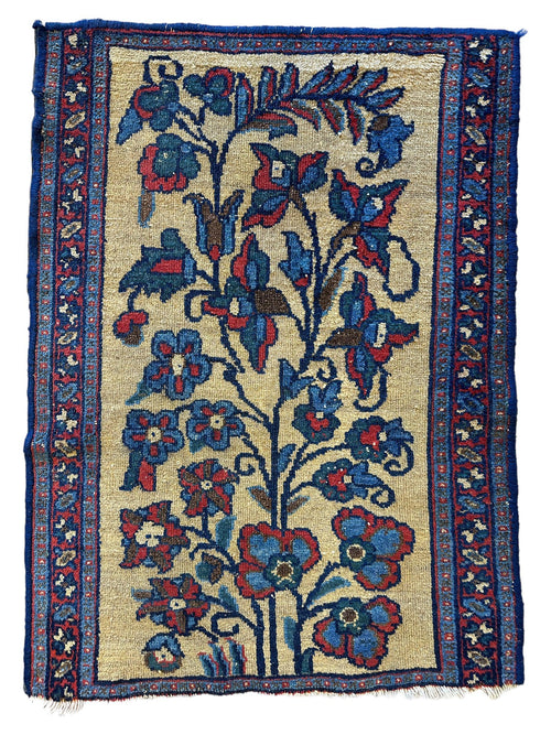 Small Antique Persian Malayer Tree of Life Rug 23” x 33” - Nuvé