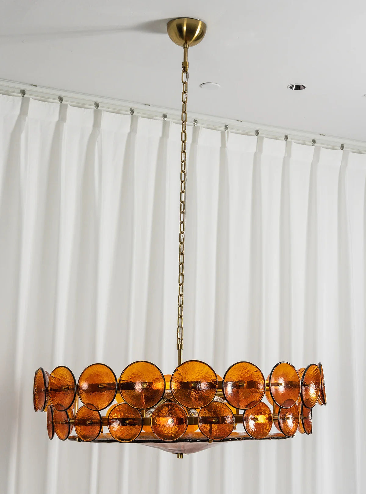 Solaris Disc Murano Glass Chandelier