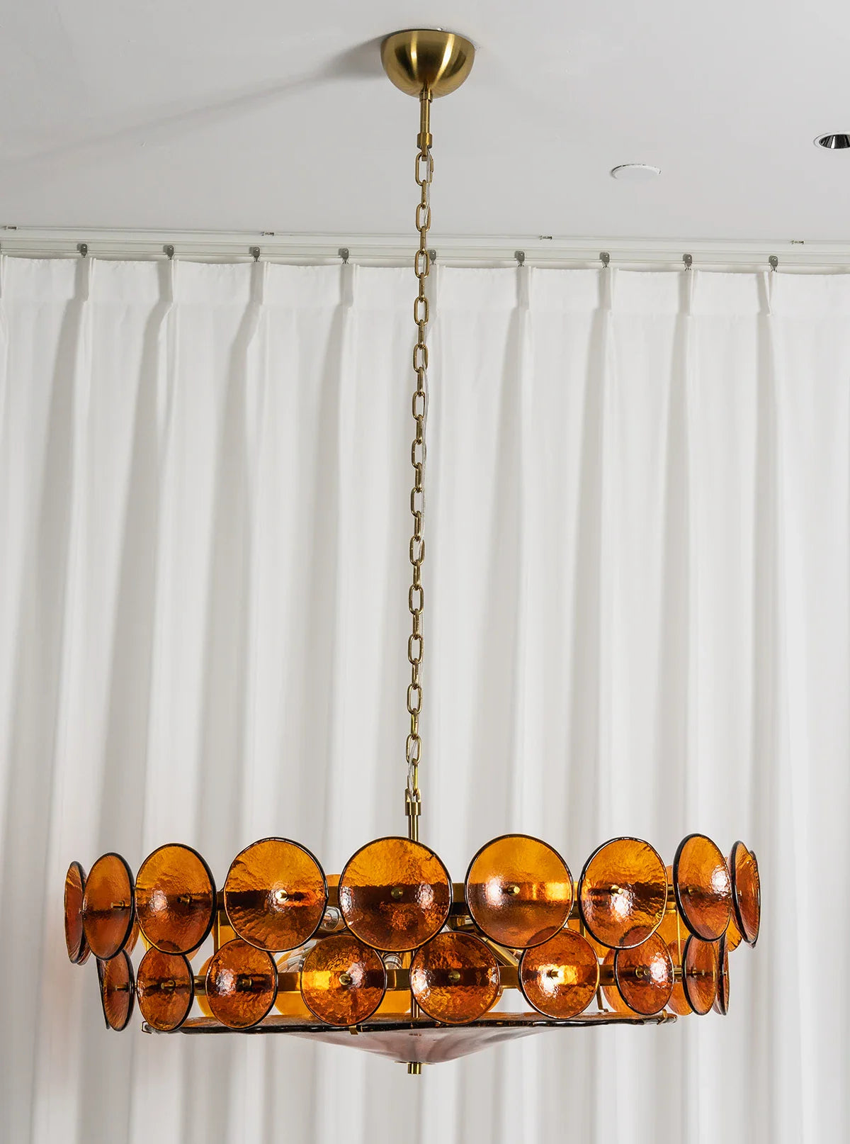 Solaris Disc Murano Glass Chandelier