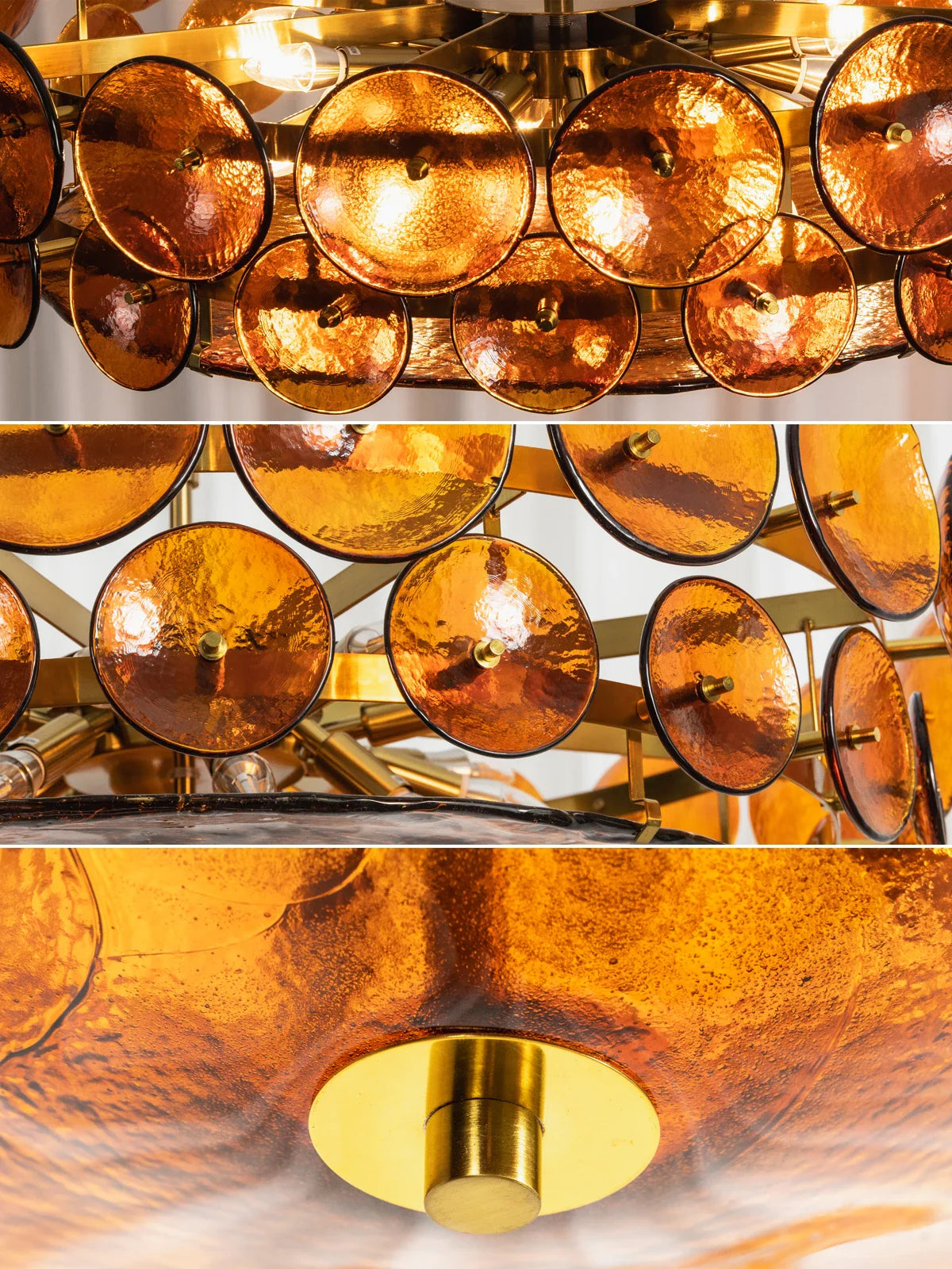Solaris Disc Murano Glass Chandelier