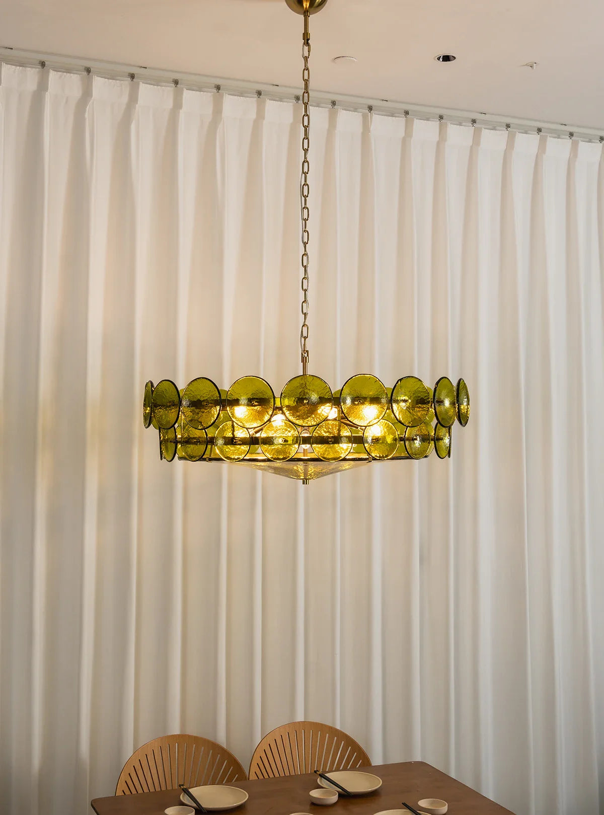 Solaris Disc Murano Glass Chandelier
