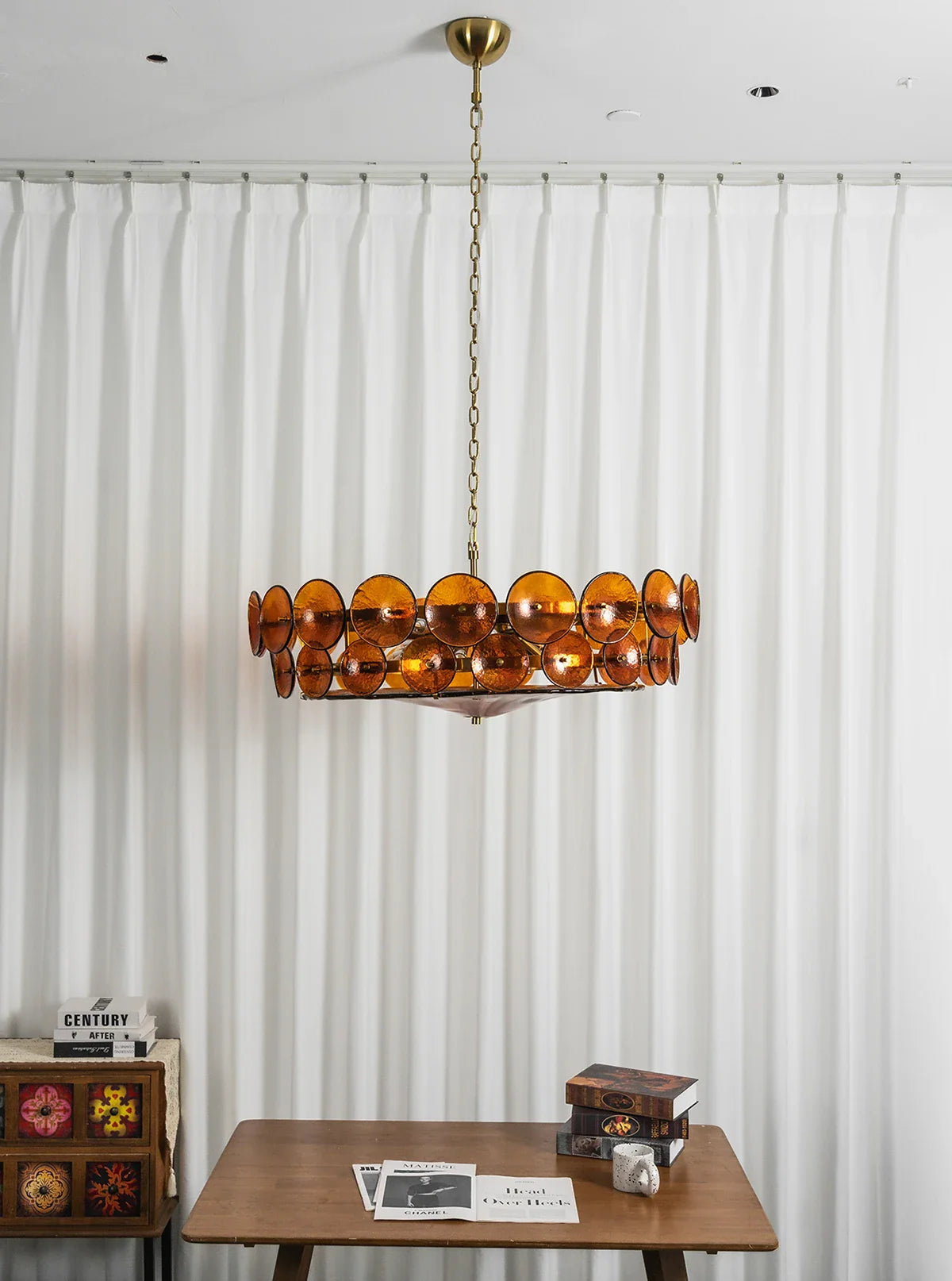 Solaris Disc Murano Glass Chandelier