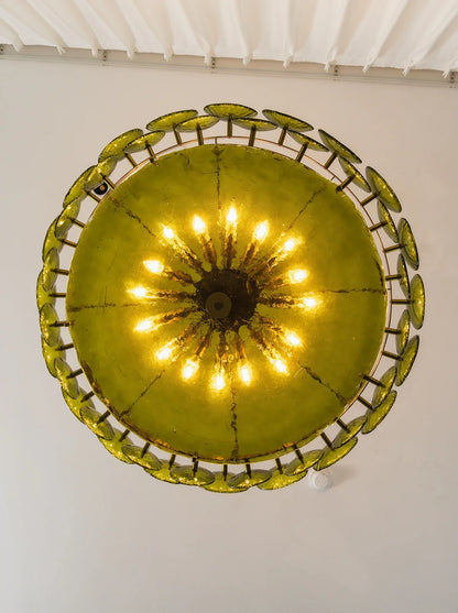 Solaris Disc Murano Glass Chandelier