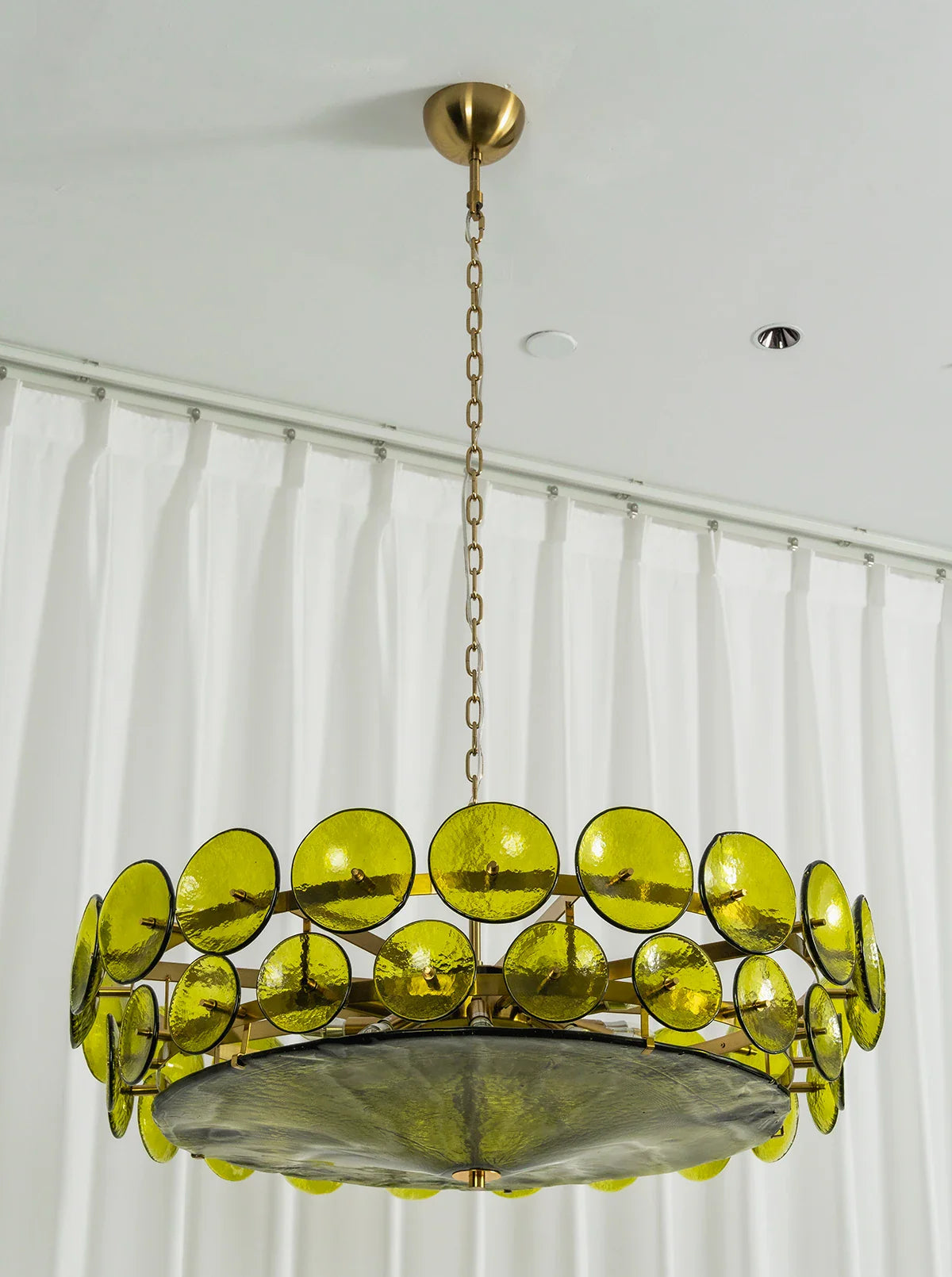 Solaris Disc Murano Glass Chandelier