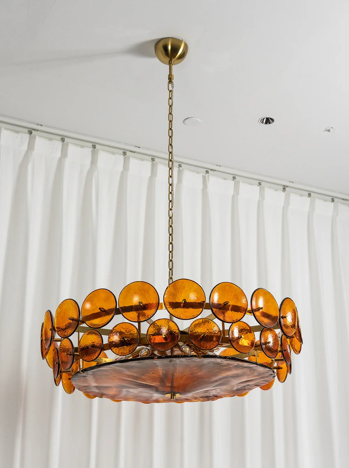 Solaris Disc Murano Glass Chandelier