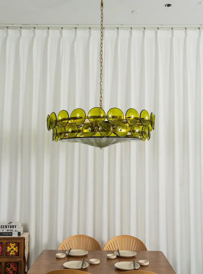 Solaris Disc Murano Glass Chandelier