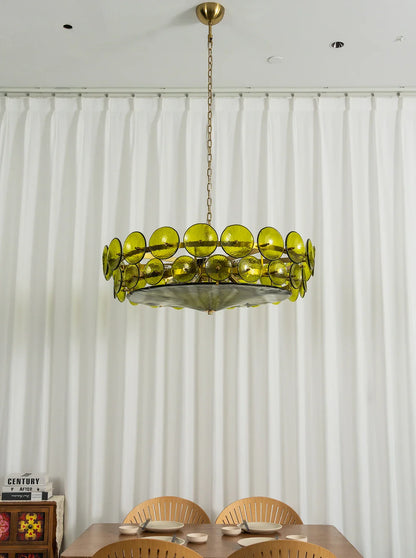 Solaris Disc Murano Glass Chandelier