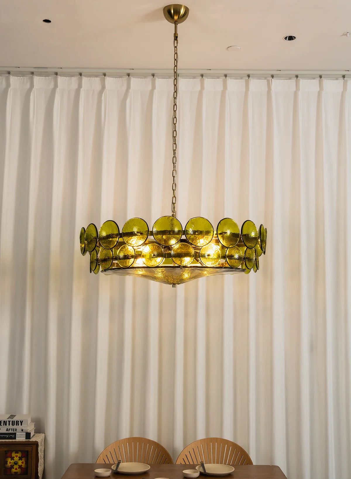Solaris Disc Murano Glass Chandelier