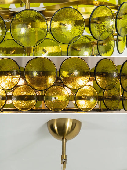 Solaris Disc Murano Glass Chandelier