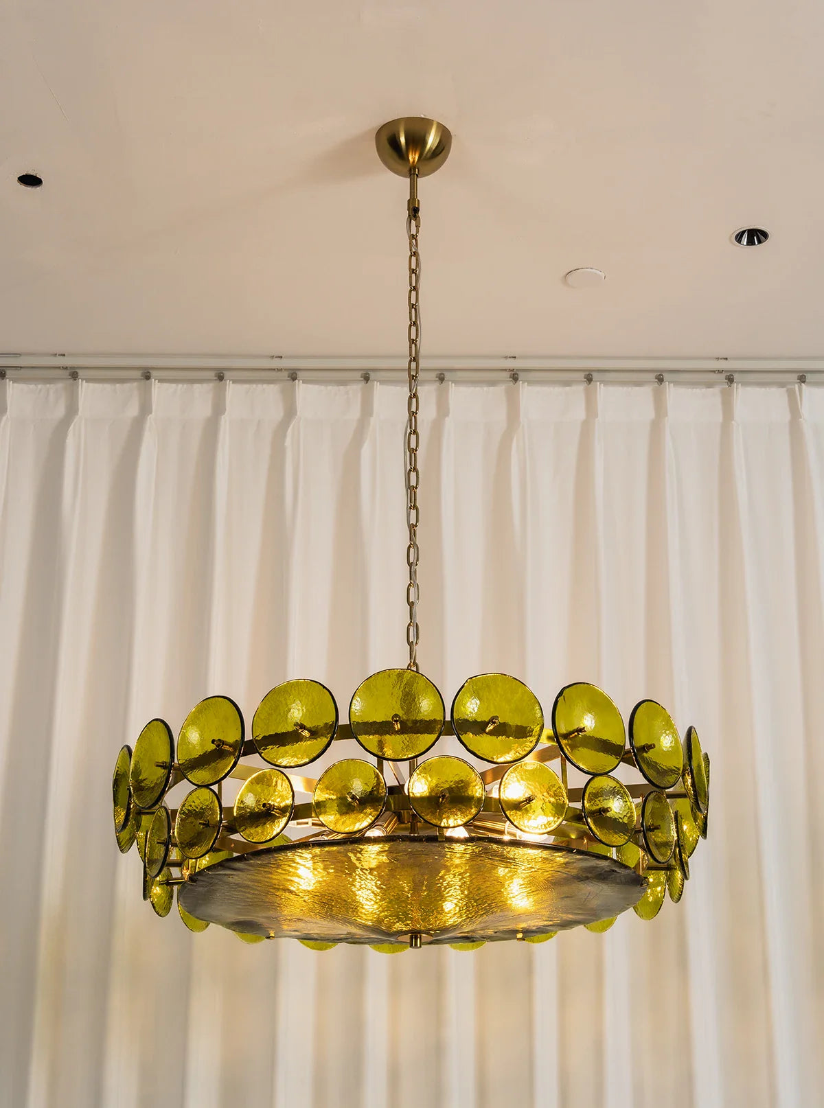 Solaris Disc Murano Glass Chandelier