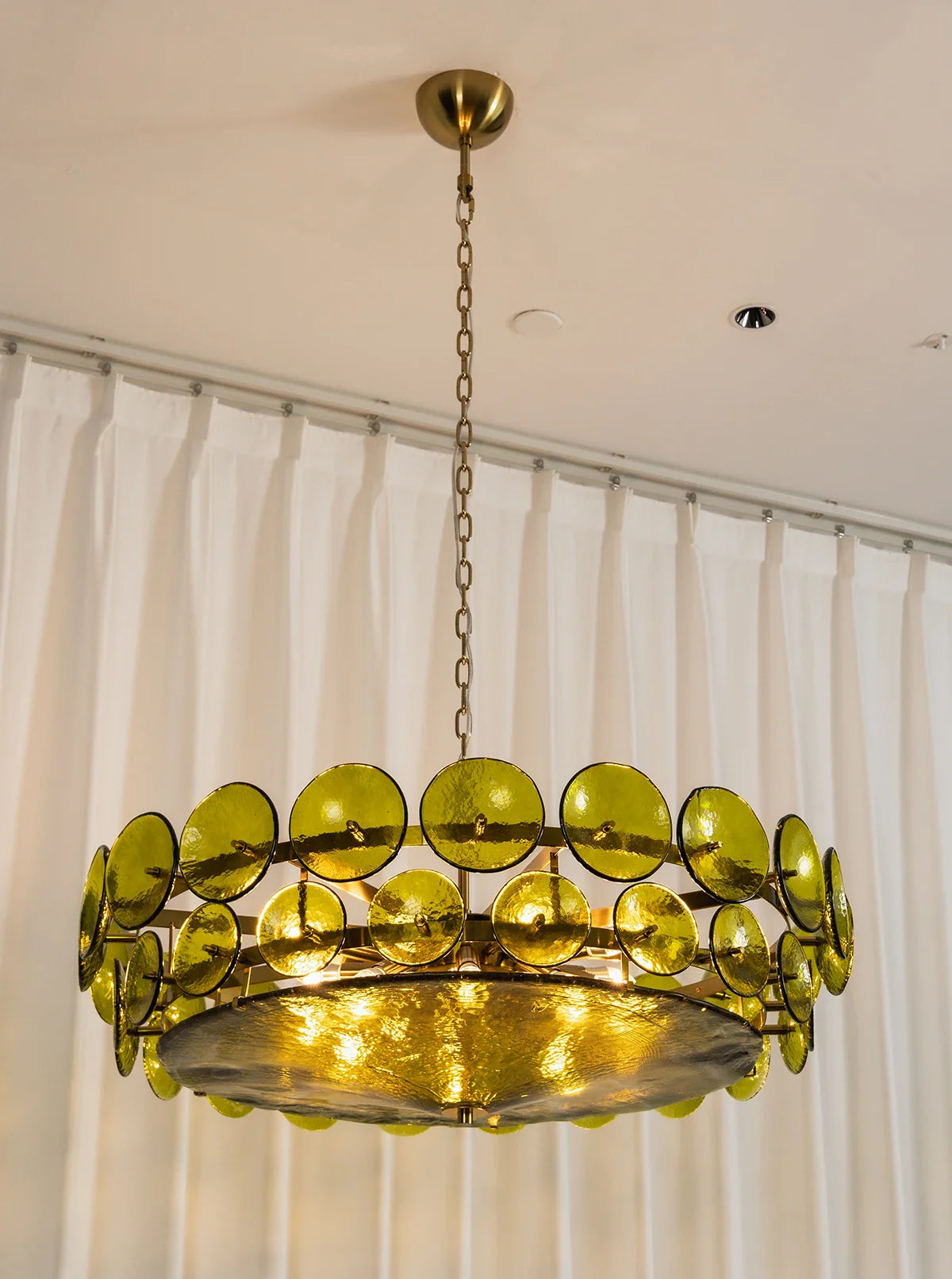 Solaris Disc Murano Glass Chandelier