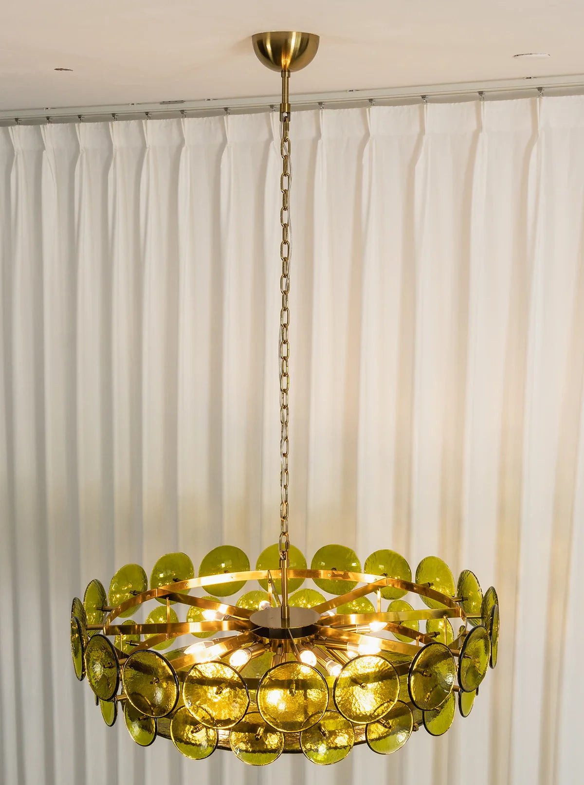 Solaris Disc Murano Glass Chandelier