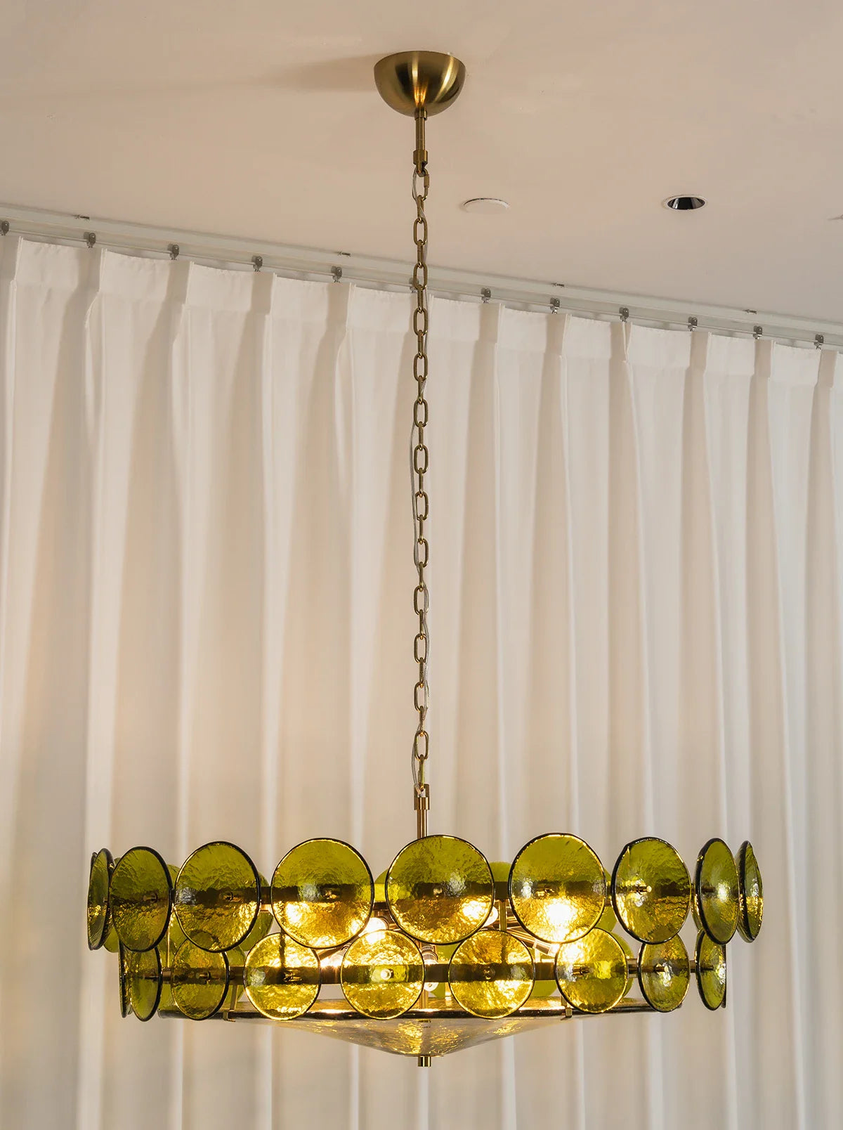 Solaris Disc Murano Glass Chandelier