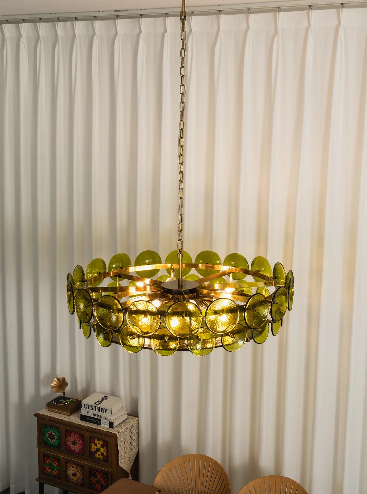 Solaris Disc Murano Glass Chandelier