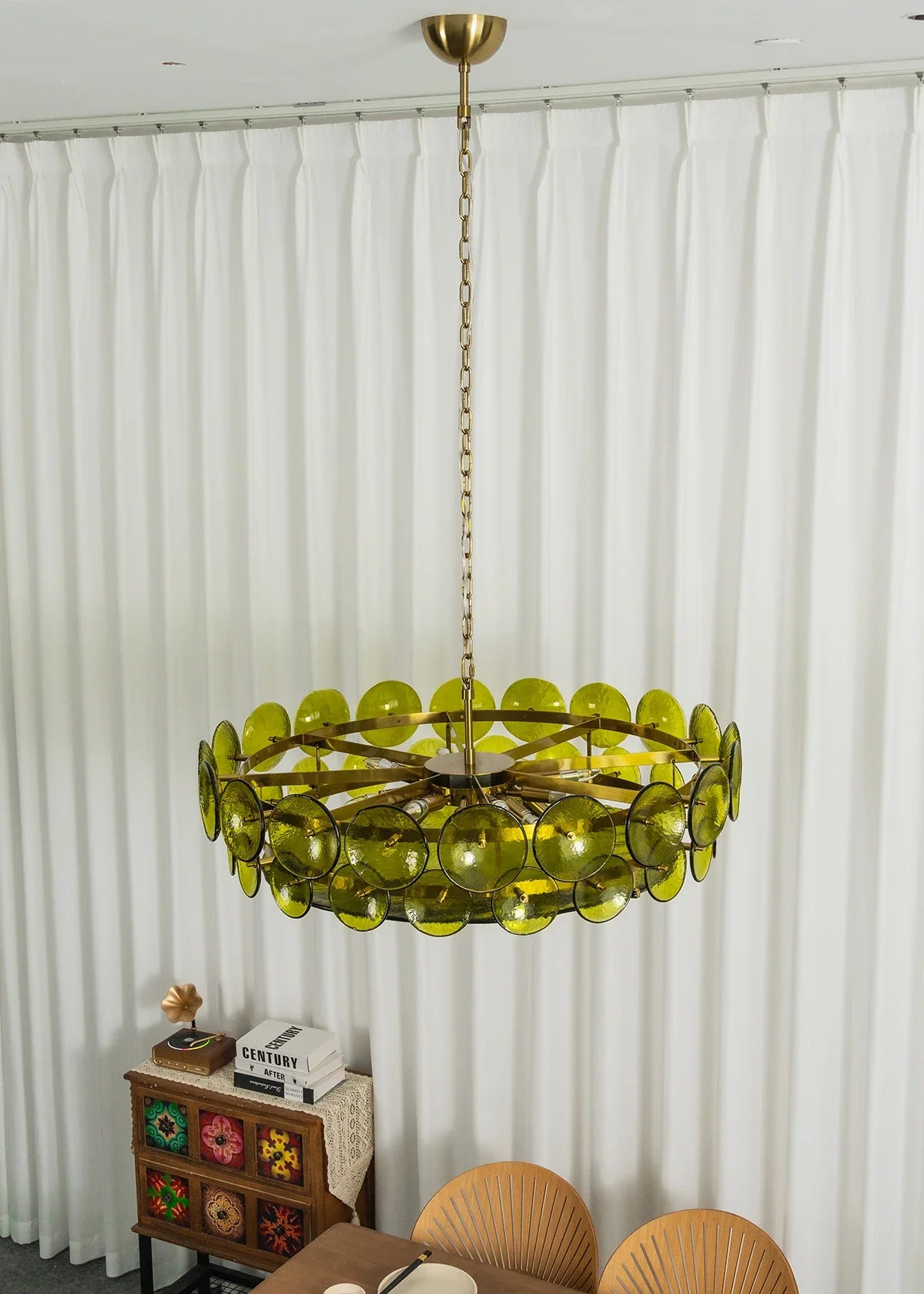 Solaris Disc Murano Glass Chandelier
