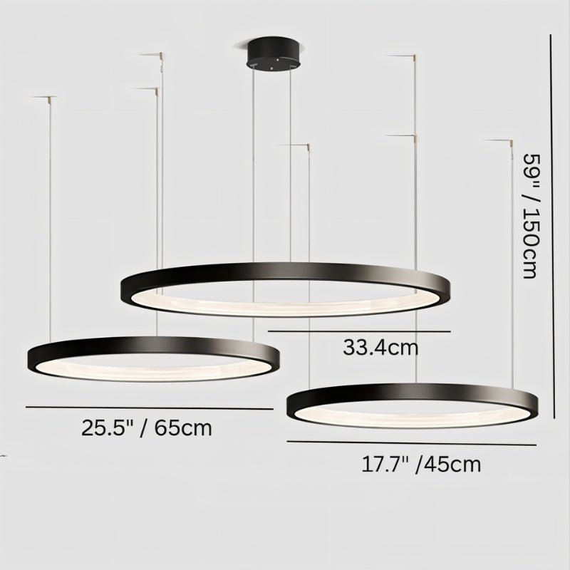 Solas Round Chandelier by Residence Supply featuring a modern circular design with multiple light fixtures and a sleek metallic finish.