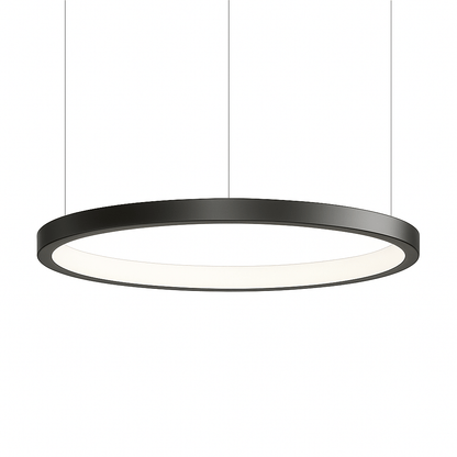 Solas Round Chandelier by Residence Supply featuring a modern circular design with multiple light bulbs and a sleek metal finish.