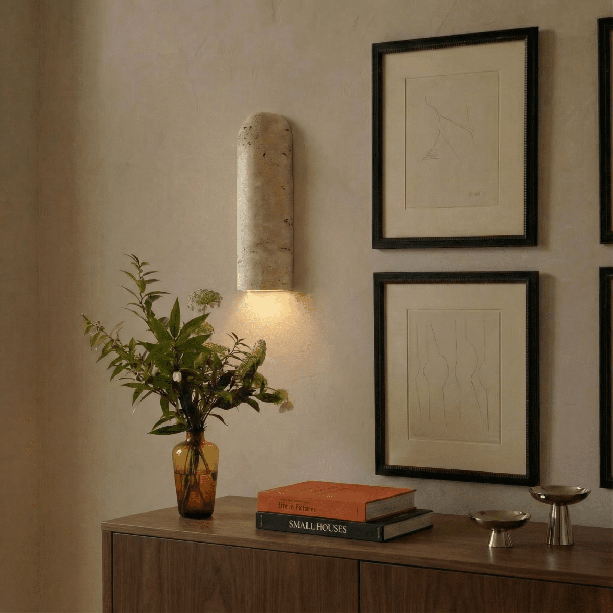 Solon Travertine Wall Lamp - Nuvé