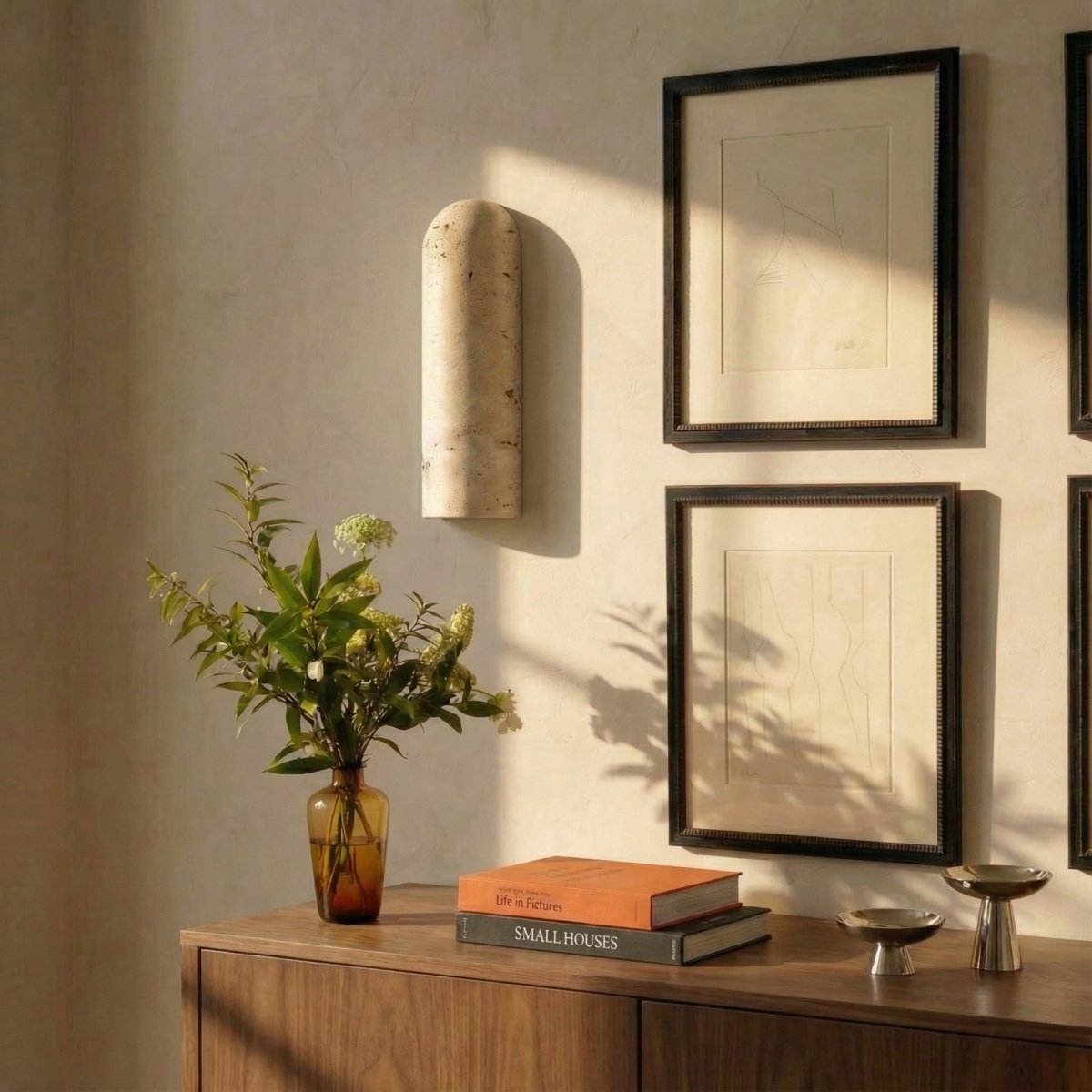 Solon Travertine Wall Lamp - Nuvé