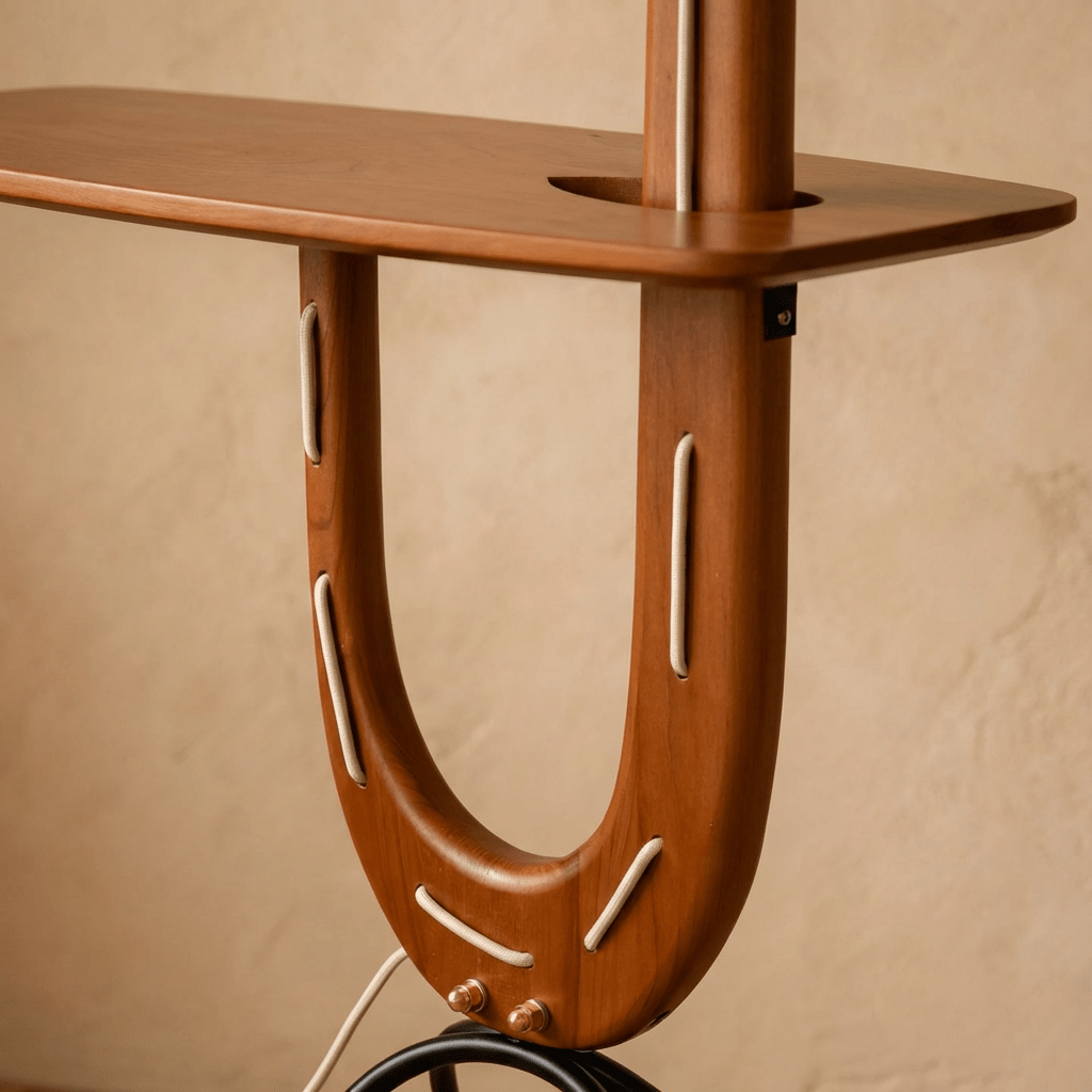 Solvaana Floor Lamp With Side Table - Nuvé
