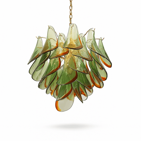 Elegant Soynix Chandelier by Residence Supply with multiple glass orbs and a sleek metal frame, hanging from a ceiling.