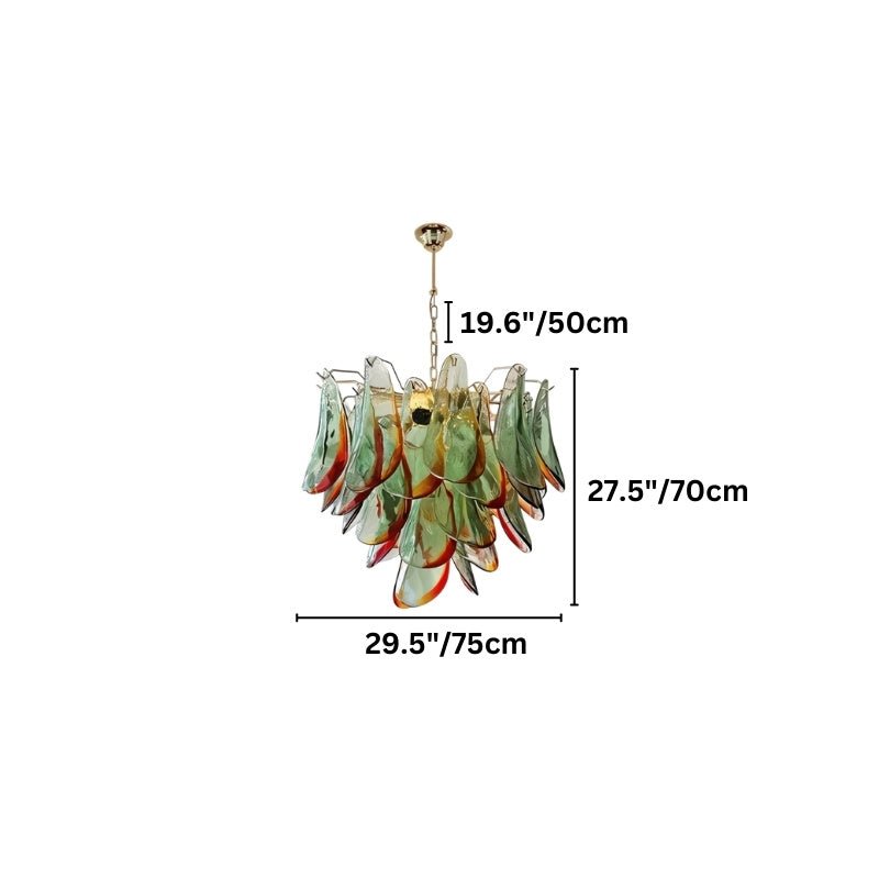 Large Murano glass Soynix chandelier by Residence Supply, featuring elegant, handcrafted design with intricate glass detailing.