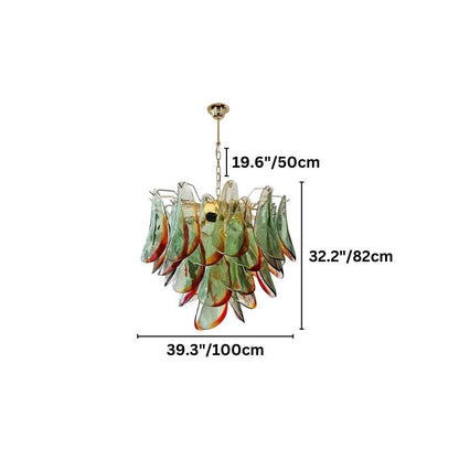Large Murano glass Soynix Chandelier by Residence Supply showcasing intricate glass design and elegant lighting fixture.