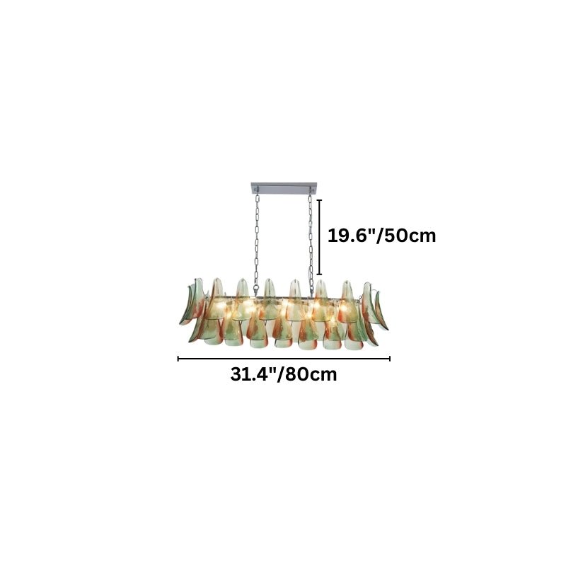 Elegant Soynix Chandelier by Residence Supply featuring Murano glass with a linear design and modern lighting style.