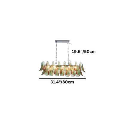 Elegant Soynix Chandelier by Residence Supply featuring Murano glass with a linear design and modern lighting style.
