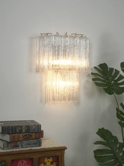 Star Shaped Transparent Glass Wall Lamp