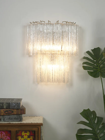 Star Shaped Transparent Glass Wall Lamp