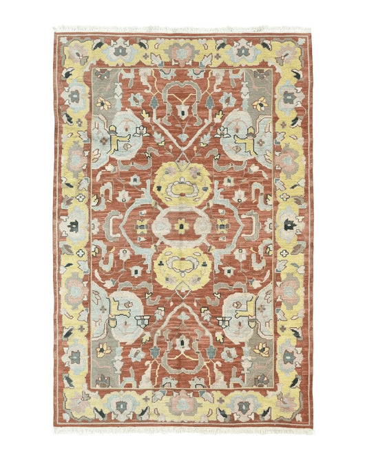 Turkish Flatweave Kilim Rug 4x6, Geometric Wool Handmade Carpet, Vintage