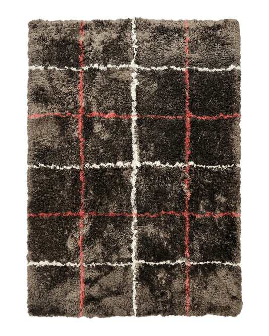 Shag Rug 6x8, Brown, Panel Design