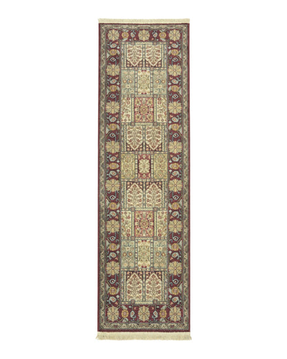 Karastan Runner Rug 2.6 x 8.6, Antique Legends Bakhtiari 2200, Vintage Wool Karastan Runner Rug, Panel Design