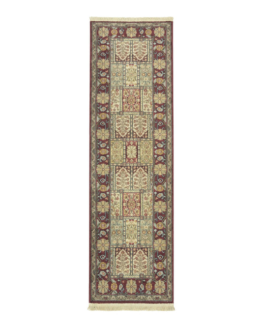 Karastan Runner Rug 2.6 x 8.6, Antique Legends Bakhtiari 2200, Vintage Wool Karastan Runner Rug, Panel Design