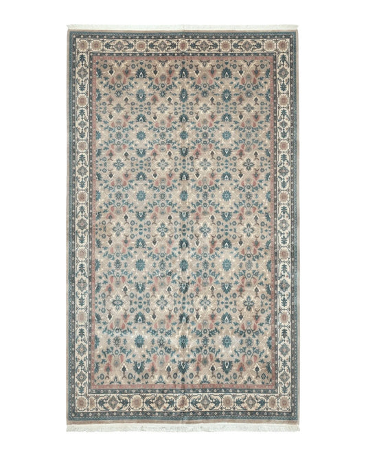 Palace Size Wool Rug 10x18, Sino Persian Kerman Rug, Oversized Hand Knotted Carpet, Light Taupe, Allover Pattern