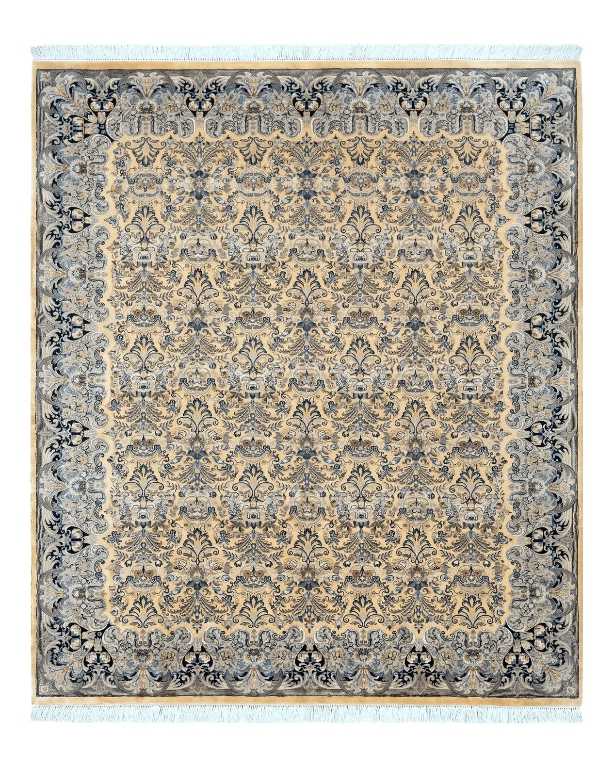 Pak Persian Rug 8x10, Allover Pattern, Fine 225 KPSI, Cream