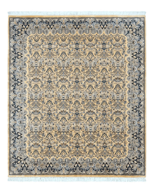 Pak Persian Rug 8x10, Allover Pattern, Fine 225 KPSI, Cream