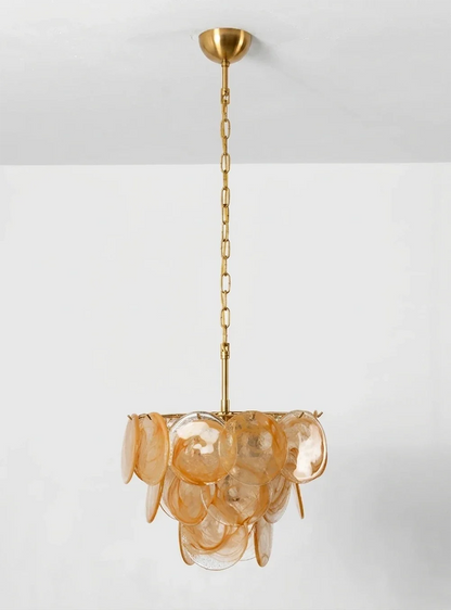 Retro Glass Disc Chandelier