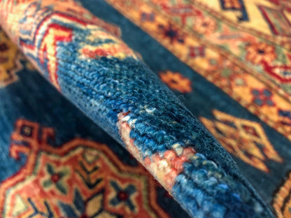 Super Kazak (8'11"x12'02") blue/lt.gold