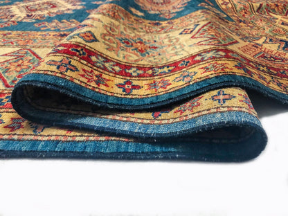 Super Kazak (8'11"x12'02") blue/lt.gold