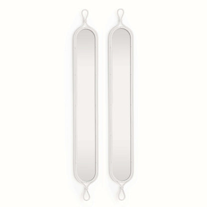 Tall White Mirrors with Vintage French Design (Set of 2) - Nuvé