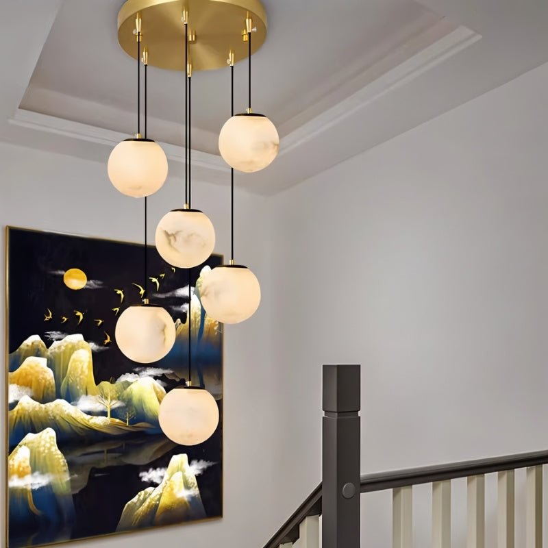 Tama Alabaster Chandelier Light - Nuvé