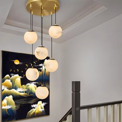 Tama Alabaster Chandelier Light - Nuvé
